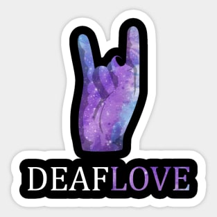 Deaf Love The Sign Associated With American Sign Language Sticker